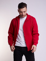 Худи на молнии Premium Heavy, красное