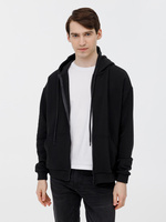 Толстовка унисекс оверсайз на молнии Zippy Terry, черная