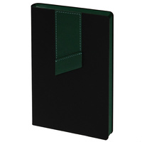 Ежедневник Bookmark, недатированный, черный с зеленым