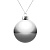 Елочный шар Finery Gloss, 8 см, глянцевый серебристый - миниатюра