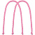 Ручки Corda для пакета M, розовые - миниатюра