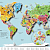 Карта мира со скретч-слоем на русском языке 3D - миниатюра