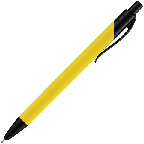 Ручка шариковая Undertone Black Soft Touch, желтая - рис 4.