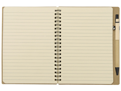 Блокнот Дейзи с ручкой, крафт/черный - рис 5.