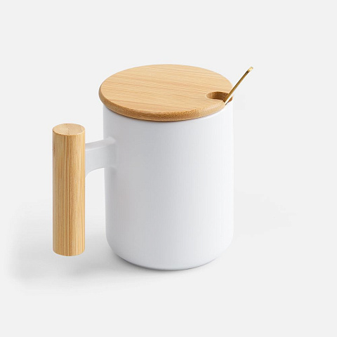 Кружка с ложкой Eco Fusion, белая - рис 3.