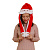 Новогодняя шапка Санты с с двигающимися усами и подсветкой - миниатюра