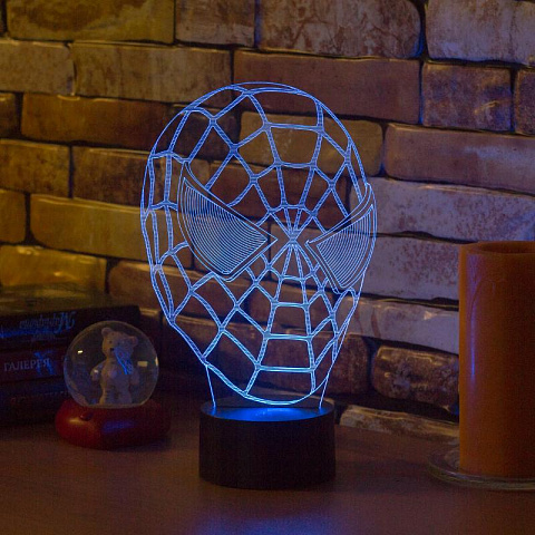 3D светильник Маска человека паука - рис 2.
