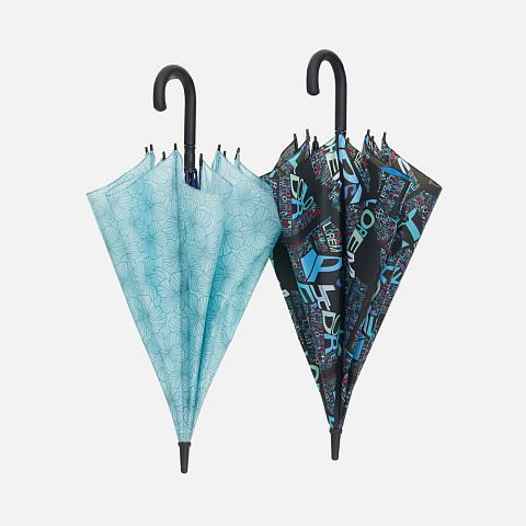 Зонт-трость Undercolor с полной запечаткой на заказ, с зелеными спицами - рис 5.