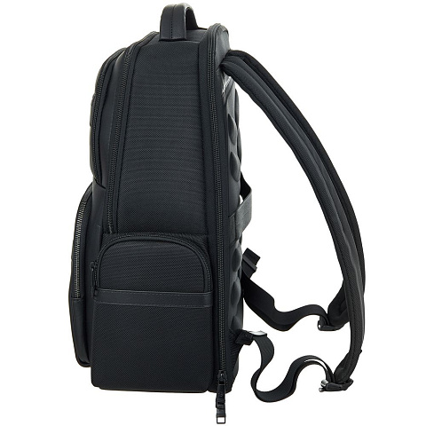 Рюкзак для ноутбука Santiago с кожаной отделкой, черный - рис 4.