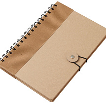 Крафтовый блокнот А5 в твердой обложке Saharan Cypress, 80 листов 70 гр/м2 бумаги, натуральный