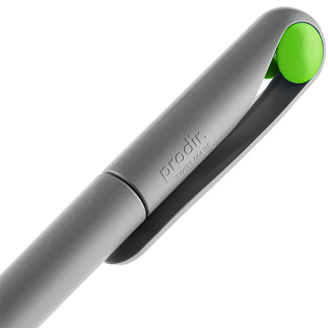 Ручка шариковая Prodir DS1 TMM Dot, серая с ярко-зеленым - рис 7.