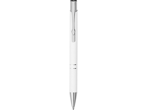 Ручка металлическая шариковая C1 софт-тач, белый - рис 2.