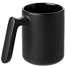Кружка матовая с прямой ручкой Axio, 360 мл, черный
