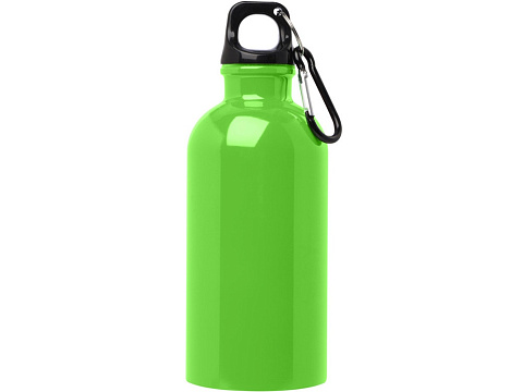 Одностенная бутылка для воды с карабином Oregon, изготовленная из нержавеющей стали, сертифицированной по стандарту RCS, объемом 400 мл - Зеленое яблоко - рис 2.