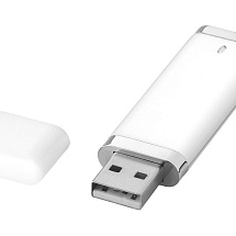 Флеш-карта Flat USB 2.0 на 4 Гб, белый