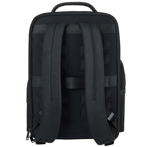 Рюкзак для ноутбука Santiago с кожаной отделкой, черный - рис 7.