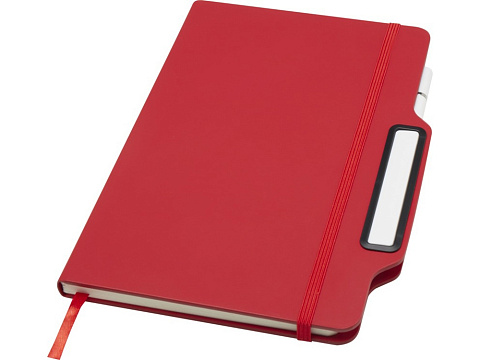 Nexus блокнот формата А5 в твердой обложке с ручкой и карандашом - Красный