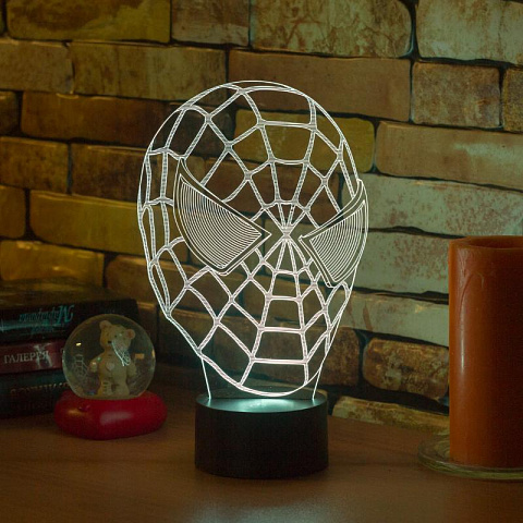 3D светильник Маска человека паука - рис 7.