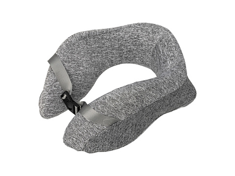 Подушка TORBER, дорожная, с эфектом памяти, серая, полиэстер, 20х27х10 см - рис 2.