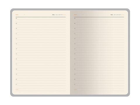 Ежедневник недатированный А5 Boston, темно-синий (желтый обрез) - рис 6.