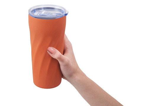 Подарочный набор FAMILY с термосом и термокружкой, оранжевый - рис 4.