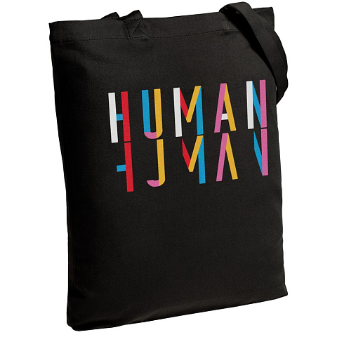 Холщовая сумка Human, черная - рис 2.