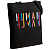 Холщовая сумка Human, черная - миниатюра - рис 2.