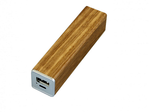 PB-wood1 Универсальное зарядное устройство power bank прямоугольной формы. 2200MAH. Красный