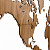Деревянная карта мира из ореха - миниатюра - рис 2.
