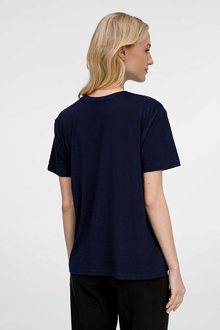 Футболка унисекс Senti, темно-синяя - рис 10.