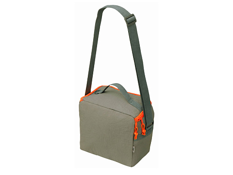 Изотермическая сумка-холодильник Neo Classic c контрастной молнией, серый/оранжевый - рис 2.