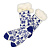 Новогодние носки-тапки (синие) - миниатюра - рис 3.