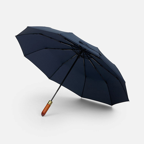 Зонт складной Cloudburst в подарочной упаковке, темно-синий - рис 2.