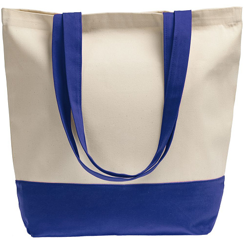 Холщовая сумка Shopaholic, ярко-синяя - рис 3.