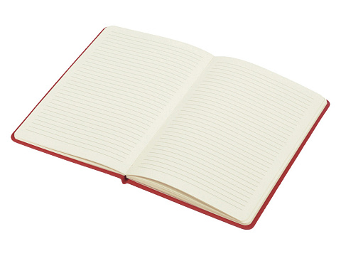 Блокнот Wispy, твердая обложка A5, 64 листа в линейку, красный - рис 2.