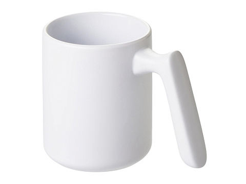 Кружка матовая с прямой ручкой Axio, 360 мл, белый - рис 2.
