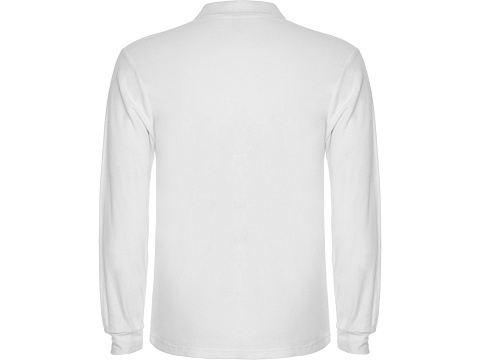 Рубашка поло Estrella мужская с длинным рукавом, белый - рис 2.