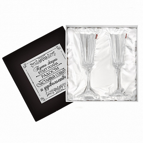 Набор бокалов для шампанского Кристаллы (2 шт) - рис 3.