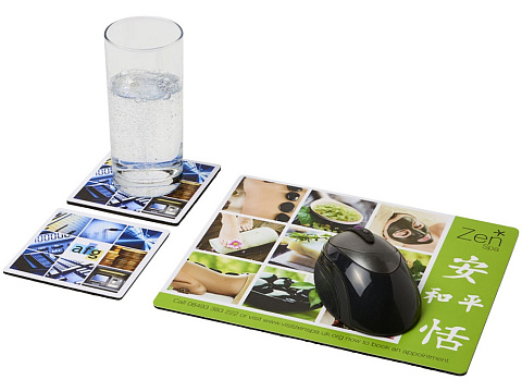 Комплект Q-Mat из коврика для мыши и подставки 3