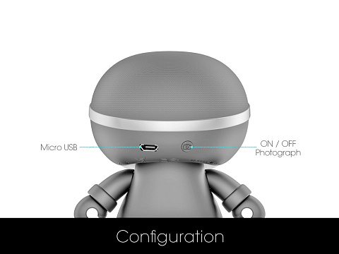 Портативный динамик Bluetooth XOOPAR mini XBOY, оранжевый - рис 8.