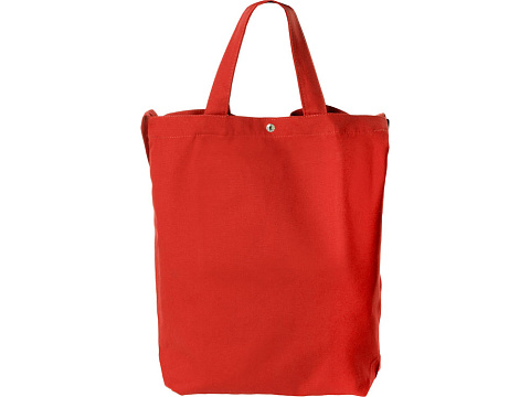 Сумка Helfer из хлопка на кнопке с регулирующейся лямкой, красный - рис 4.