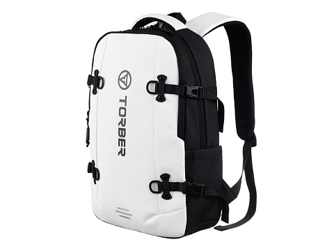 Рюкзак спортивный TORBER Xtreme 18, белый/чёрный, 31 х 12 х 46 см, 17л - рис 2.