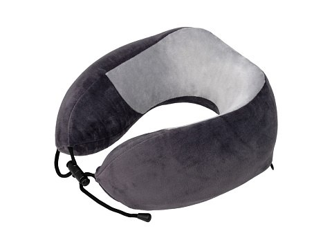 Подушка TORBER, дорожная, с эффектом памяти, тёмно-серая, полиэстер+спандекс - рис 2.