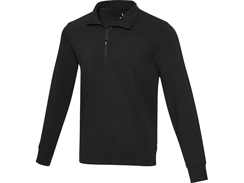 Tin унисекс-свитер с молнией из переработанных материалов Aware™ - сплошной черный