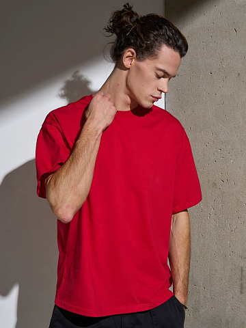 Футболка Oversize Premium, красная - рис 8.