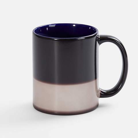 Кружка-хамелеон On Display, глянцевая, черная с синим - рис 6.