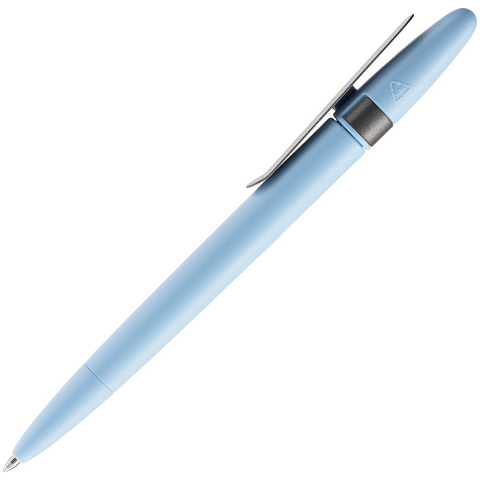 Ручка шариковая Prodir DS5 TSM Metal Clip, голубая с серым - рис 3.