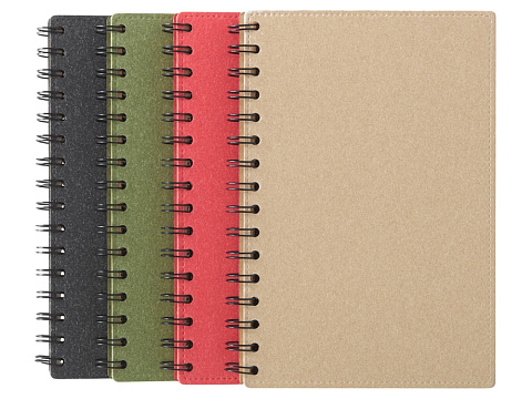 Блокнот на спирали в картонной обложке с переработанной бумагой Mania, черный - рис 5.