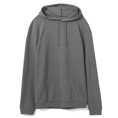 Толстовка с капюшоном унисекс Hoodie, серая (стальная) - рис 2.