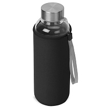 Бутылка для воды Pure c чехлом, 420 мл, черный
